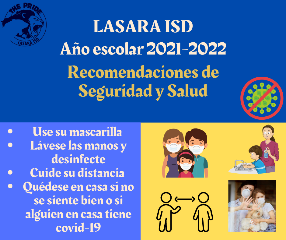 Lasara ISD ano escolar 2021-22 recomendaciones de seguridad y salud